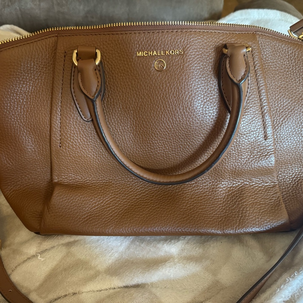 Michael Kors Sienna Brown Satchel with Gold Hardware - Picture 1 of 4